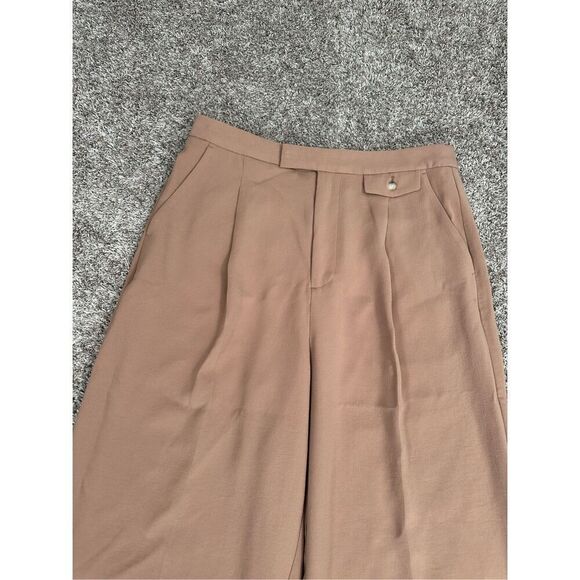 NWT Madewell The Rosedale High-Rise Straight Pants Crepe Carved Wood Tan 14 Tall - Picture 14 of 14
